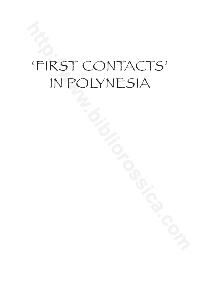 First Contacts in Polynesia : The Samoan Case (1722-1848) Western Misunderstandings about Sexuality and Divinity