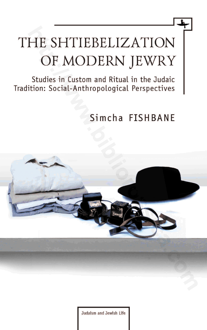 The Shtiebelization of Modern Jewry: Studies in Custom and Ritual in the Judaic Tradition: Social-Anthropological Perspectives