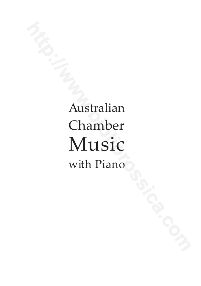 Australian Chamber Music with Piano
