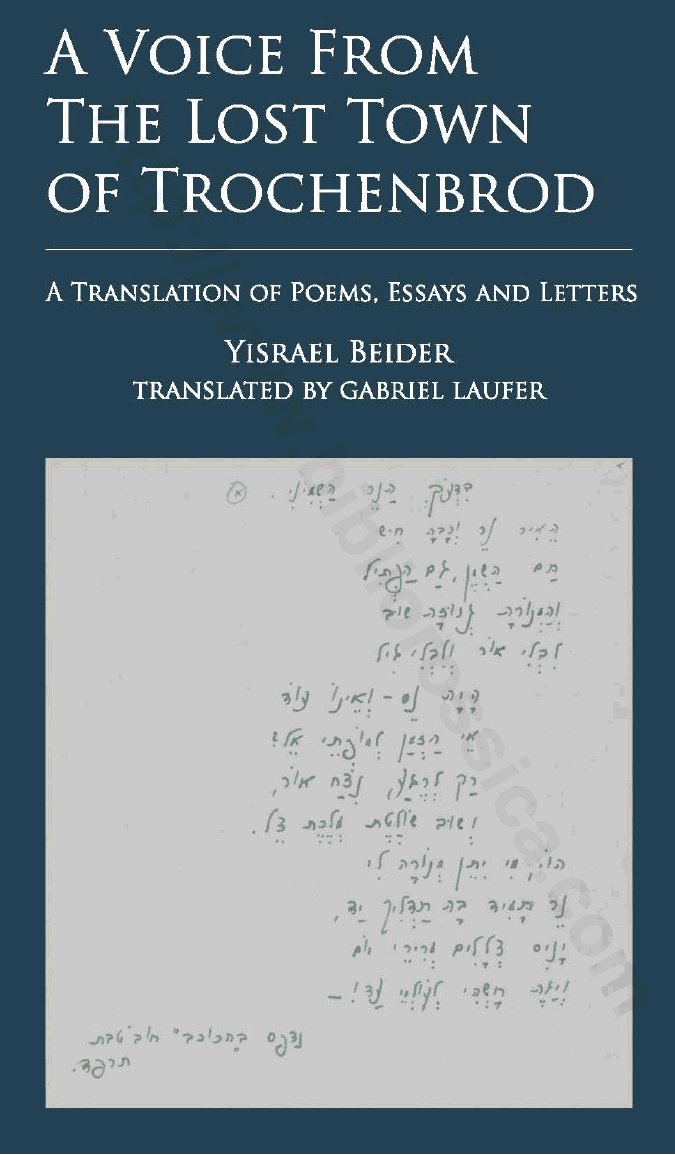 A Voice From the Lost Town of Trochenbrod. A Translation of Poems, Essays and Letters by Yisrael Beider